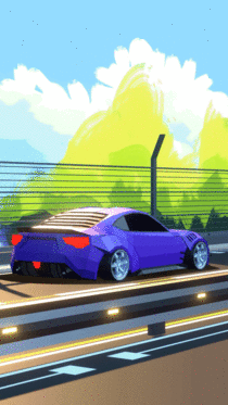 Gif animation I made of a gt cruising down a highway I tried out a new style to challange myself I hope you like it