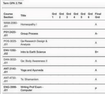 Girl on my facebook was all excited about her GPA What the hell kind of classes are these