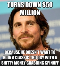 Good Guy Christian Bale lets give him some credit