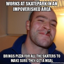 Good Guy city worker makes sure the kids dont go hungry