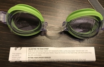 Good natured teasing warning came with my sons goggles