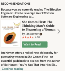 Goodreads I dont think you recommendation algorithm is firing on all cylinders