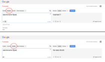 Google translates the same phrase from Russian to English and then from Kazakh to English