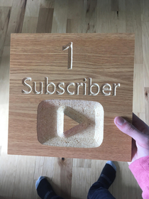 Got my wood play button in the mail today