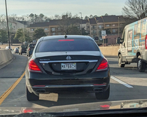 Guess they really want everyone to know they drive a Maybach Had to look up this car brand