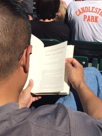 Guy in front of me seems to have gotten his hands on the Cowboys play book