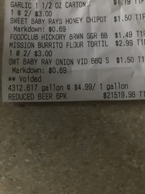 Had a mild heart attack while buying beer the other day
