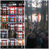 Hakone Shrine in Japan on Instagram vs reality