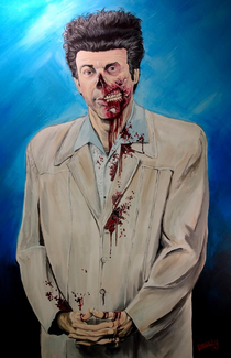 Happy Halloween Jerry Heres my original Zombie Kramer portrait acrylics on canvas