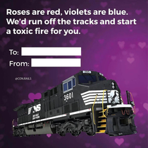 Happy late Valentines day from Norfolk Southern