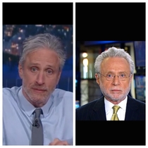 Has anyone noticed that Jon Stewart is slowly morphing into Wolf Blitzer