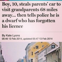 He must have really wanted to see his grandparents