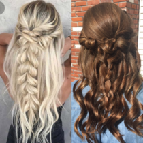 Homecoming hairstyle my daughter asked for vs what she got