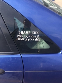 Honest parental car sticker