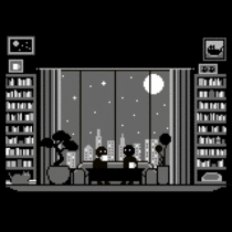 Hot chocolate at night pixel art by me