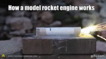 How a model rocket engine works