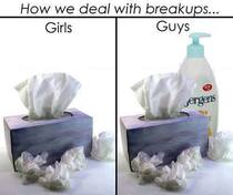 How guys and girls deal with breakups