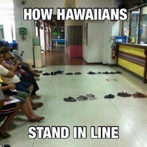 How Hawaiians Stand In Line
