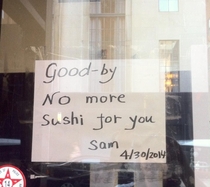 How I found out my favorite Sushi place had closed