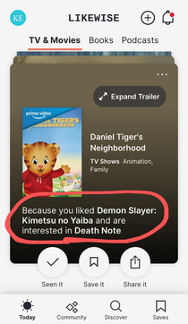 How is Daniel Tigers Neighborhood related to dark anime