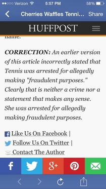 Huffpost fixes mistake makes same mistake in Correction