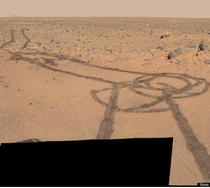 Human art on a Martian Surface
