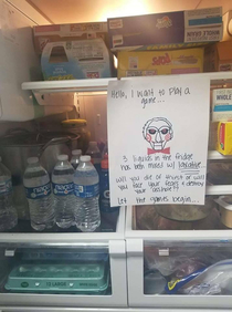 Humorous but all I can think about is what kind of monster stores their dry cereal in the fridge
