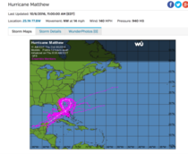 Hurricane Matthew is taking the Breast Cancer Awareness Month thing seriously
