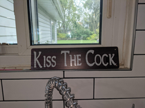 I altered my friends kiss the cook sign