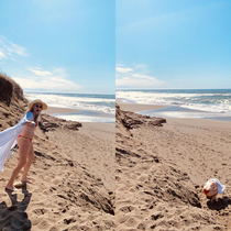 I asked my mom if she could get a picture of me mid-air jumping off a sand dune She assured me she could These are the two pics she got