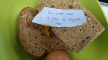 I asked my wife to put abusive notes in my lunchbox instead of the usual soppy love notes This is day 