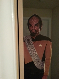 I bought a  ft Worf for the sole purpose of moving him around to scare my wife once a week