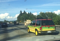 I came across this militaryJurassic Park convoy surely this cant be good