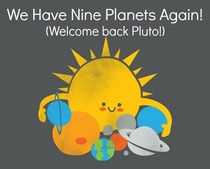 I can see Pluto getting all excited packing his luggage getting his planet uniform back on about to head out the door and then catching a glimpse at the calendar