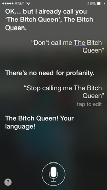 I changed my friends name for Siri on her phone This is her trying to change it back