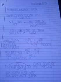 I didnt go to school today so I asked my friend to take notes for me this is what he gave me