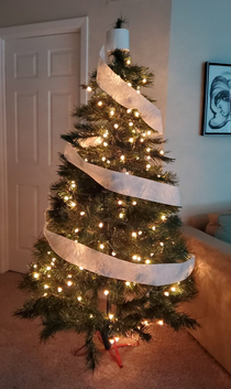 I dont have a star for my tree so Ive needed to get creative I think this is fitting for 