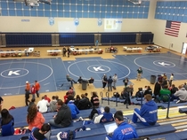 I dont think the school that hosted this wrestling tournament realized