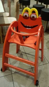 I dont think this McDonalds high chair has slept in a long time