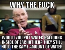 I dont understand these water balloon tactics