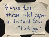 I dont want to be the one to empty the trash from the bathroom - posted in restaurant bathroom