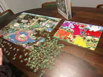I dont want to brag but I finished my puzzle way faster than my husband