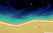 I drew this  colors pixelart animation and called it Stardust to Stardust 