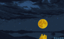 I drew this pixel art animation using only  colors and called it Dry Thunderstorm 