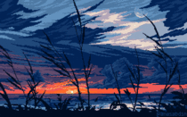 I drew this pixel art scene and called it celestial neighbors 