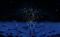 I drew this pixel art scene using  colors and called it Nabta Playa 