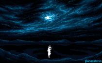 I drew this pixel art starless night sky using  colors 