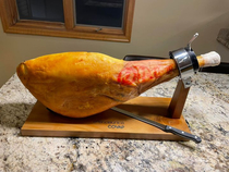 I feel like this picture of an Iberico ham from Costco is the opening sequence for the final Saw movie