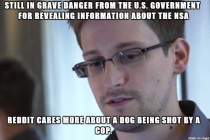 I feel terrible for Snowden because he risked everything to reveal NSAs dirty laundry and this is what happens