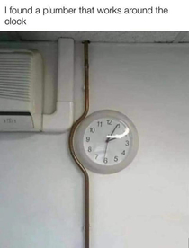 I found a plumber that works around the clock